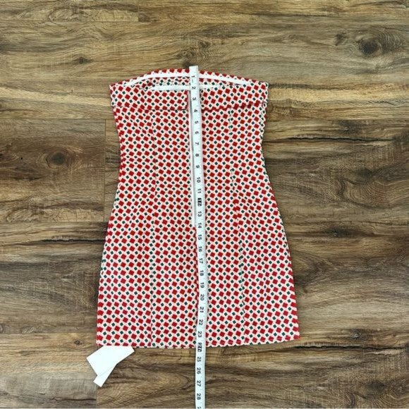 BOUTIQUE Alaia Retro Strapless Geometric Print Mini Dress Size XS NWT - Picture 10 of 13